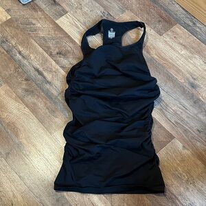 Blanqi Fitted Black Racerback Maternity Dress